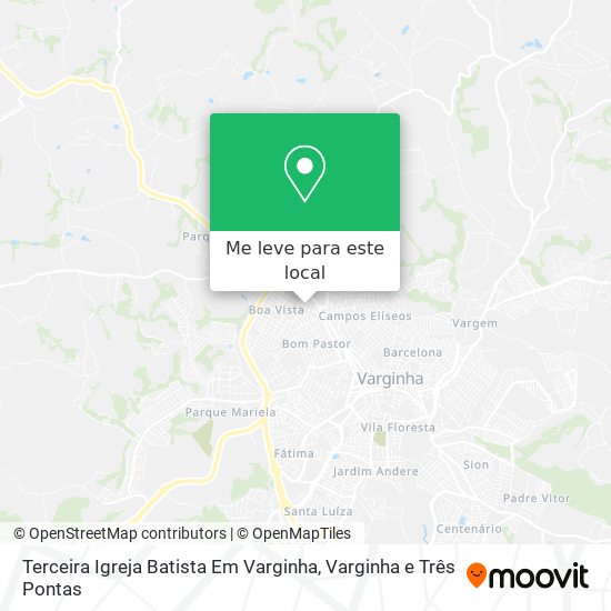 Terceira Igreja Batista Em Varginha mapa