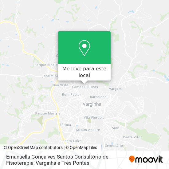 Emanuella Gonçalves Santos Consultório de Físioterapia mapa