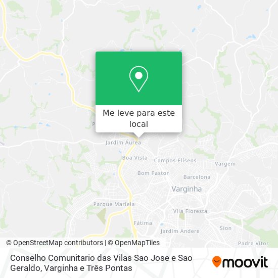 Conselho Comunitario das Vilas Sao Jose e Sao Geraldo mapa