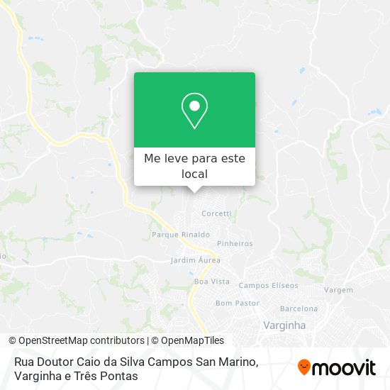 Rua Doutor Caio da Silva Campos San Marino mapa