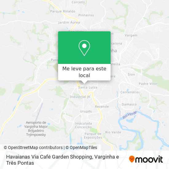 Havaianas Via Café Garden Shopping mapa