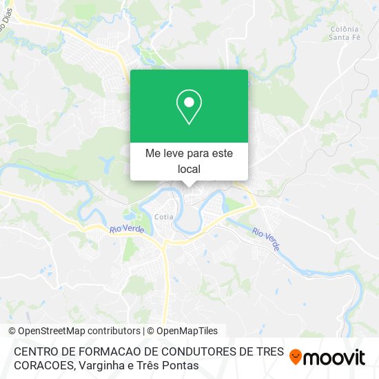 CENTRO DE FORMACAO DE CONDUTORES DE TRES CORACOES mapa