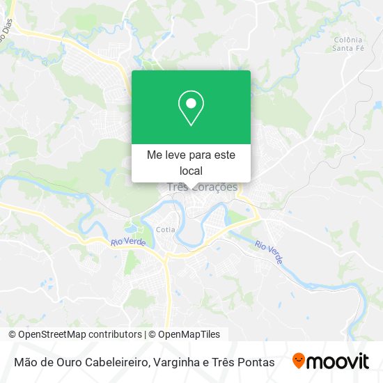 Mão de Ouro Cabeleireiro mapa