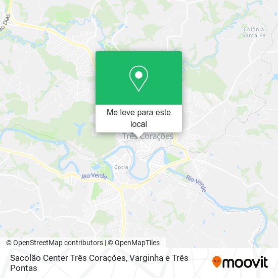 Sacolão Center Três Corações mapa