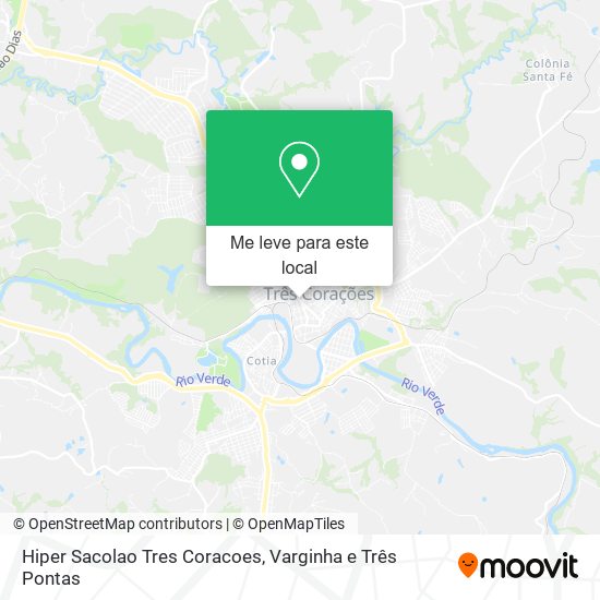 Hiper Sacolao Tres Coracoes mapa