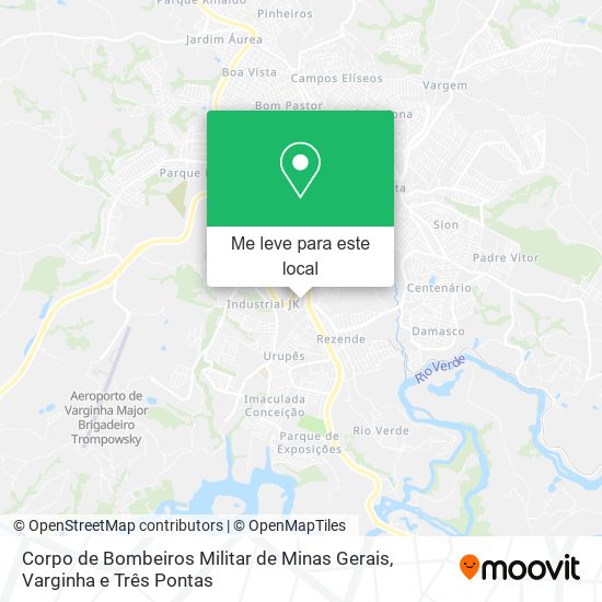 Corpo de Bombeiros Militar de Minas Gerais mapa