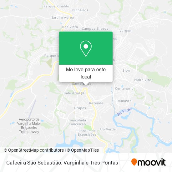 Cafeeira São Sebastião mapa