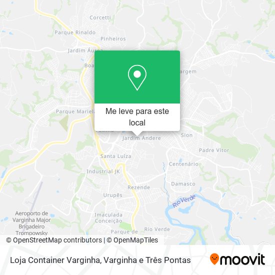 Loja Container Varginha mapa