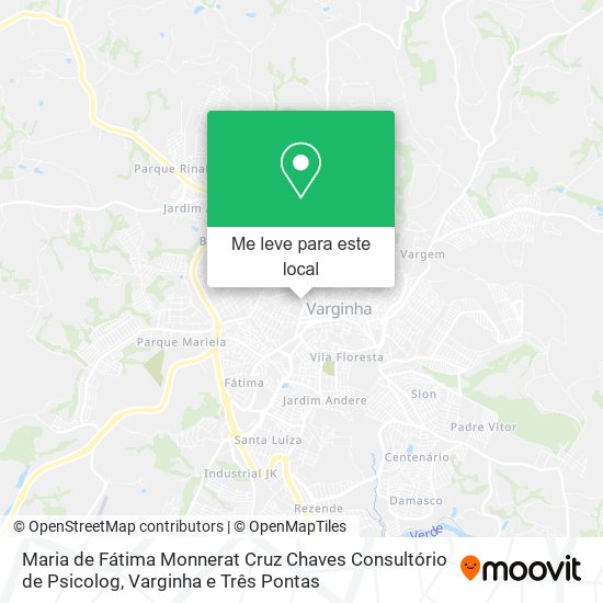 Maria de Fátima Monnerat Cruz Chaves Consultório de Psicolog mapa