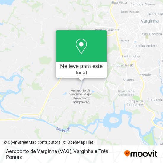 Aeroporto de Varginha (VAG) mapa