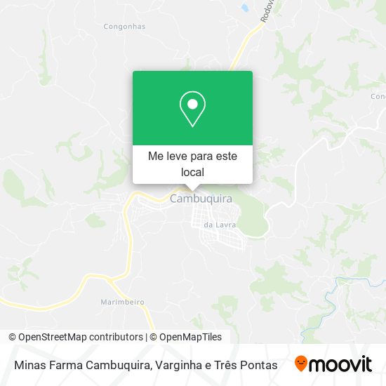 Minas Farma Cambuquira mapa