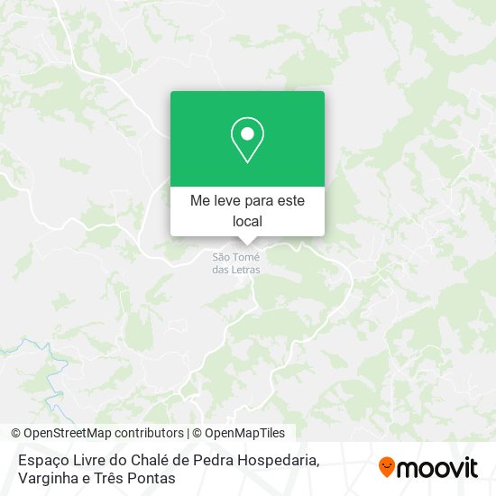 Espaço Livre do Chalé de Pedra Hospedaria mapa