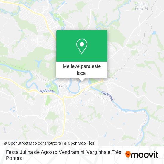 Festa Julina de Agosto Vendramini mapa