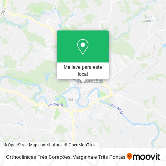 Orthoclínicas Três Corações mapa