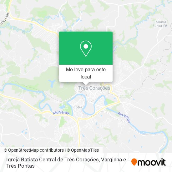 Igreja Batista Central de Três Corações mapa