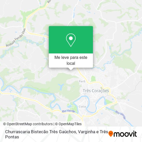 Churrascaria Bistecão Três Gaúchos mapa