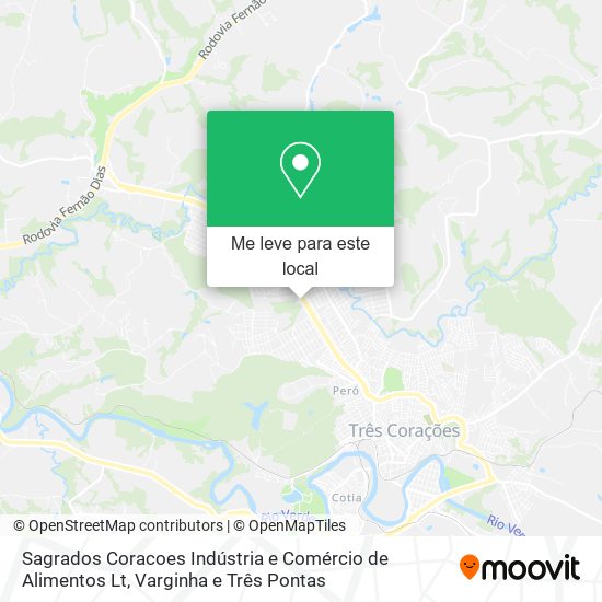 Sagrados Coracoes Indústria e Comércio de Alimentos Lt mapa