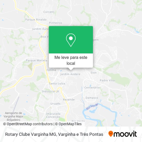 Rotary Clube Varginha MG mapa