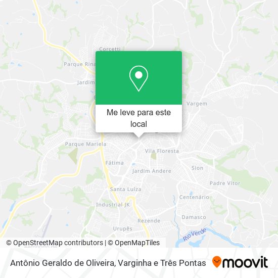 Antônio Geraldo de Oliveira mapa