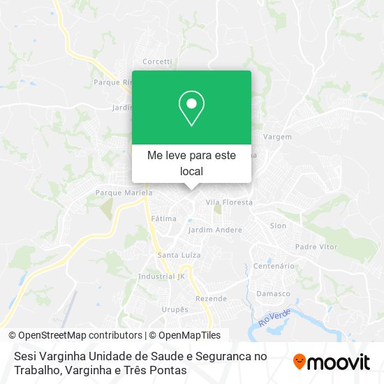 Sesi Varginha Unidade de Saude e Seguranca no Trabalho mapa