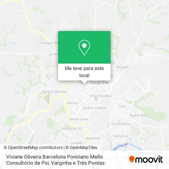 Viviane Oliveira Barcelona Ponciano Mello Consultório de Psi mapa