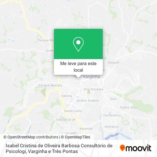 Isabel Cristina de Oliveira Barbosa Consultório de Psicologi mapa