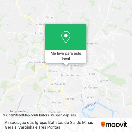 Associação das Igrejas Batistas do Sul de Minas Gerais mapa