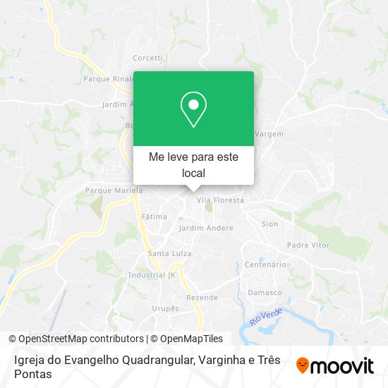 Igreja do Evangelho Quadrangular mapa