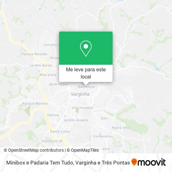 Minibox e Padaria Tem Tudo mapa