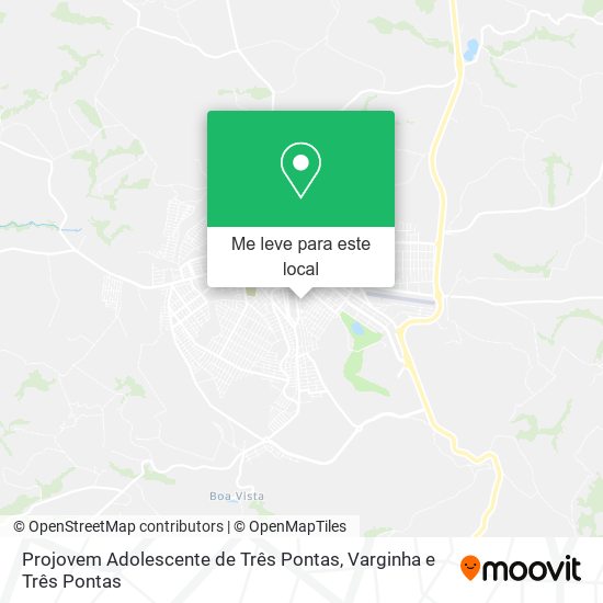 Projovem Adolescente de Três Pontas mapa