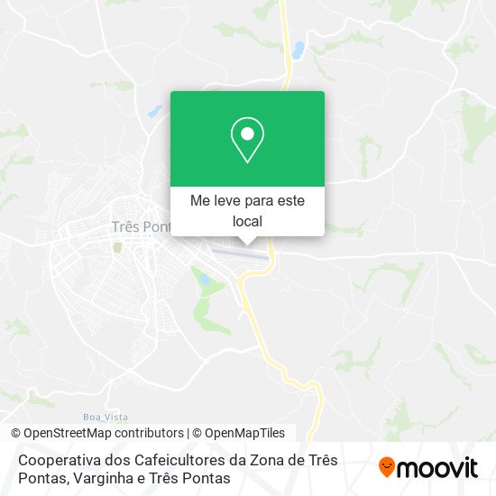 Cooperativa dos Cafeicultores da Zona de Três Pontas mapa