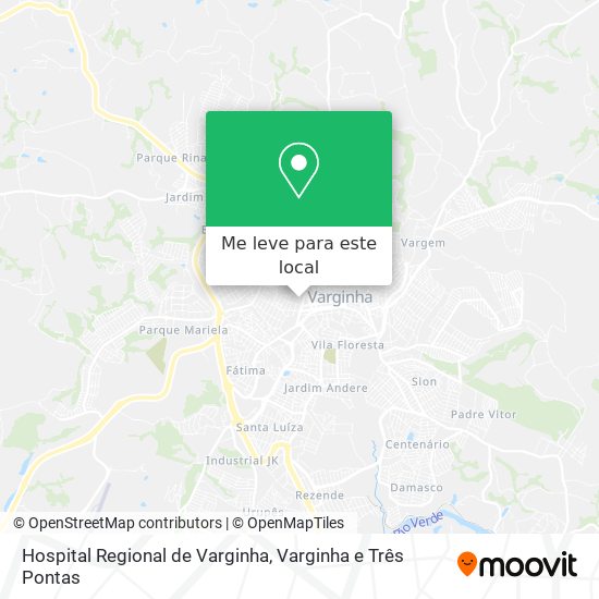 Hospital Regional de Varginha mapa
