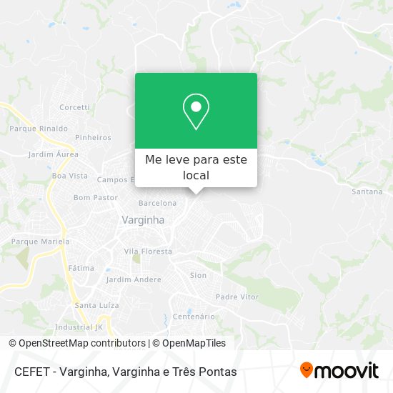 CEFET - Varginha mapa