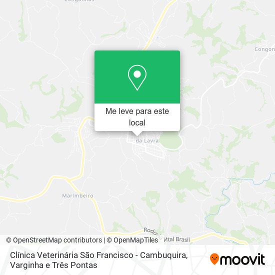 Clínica Veterinária São Francisco - Cambuquira mapa