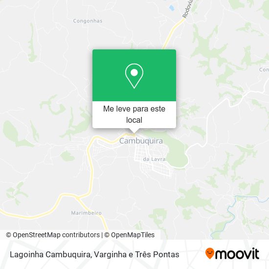 Lagoinha Cambuquira mapa