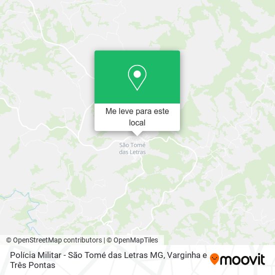 Polícia Militar - São Tomé das Letras MG mapa