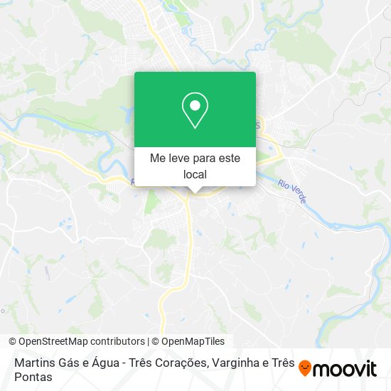 Martins Gás e Água - Três Corações mapa