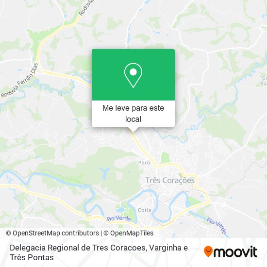 Delegacia Regional de Tres Coracoes mapa