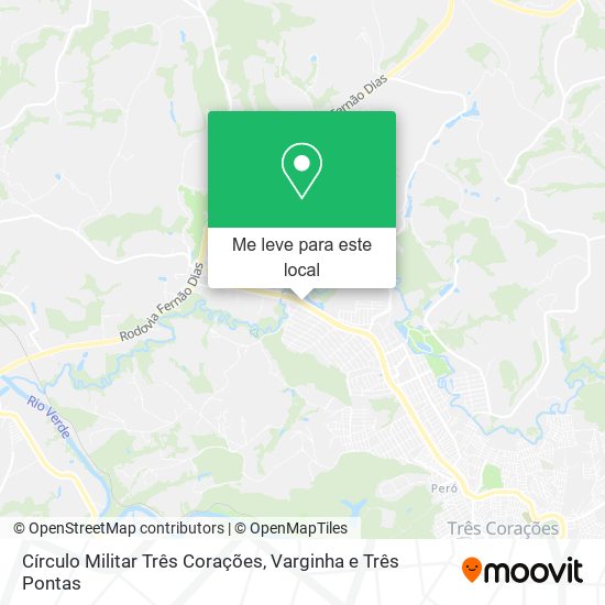 Círculo Militar Três Corações mapa