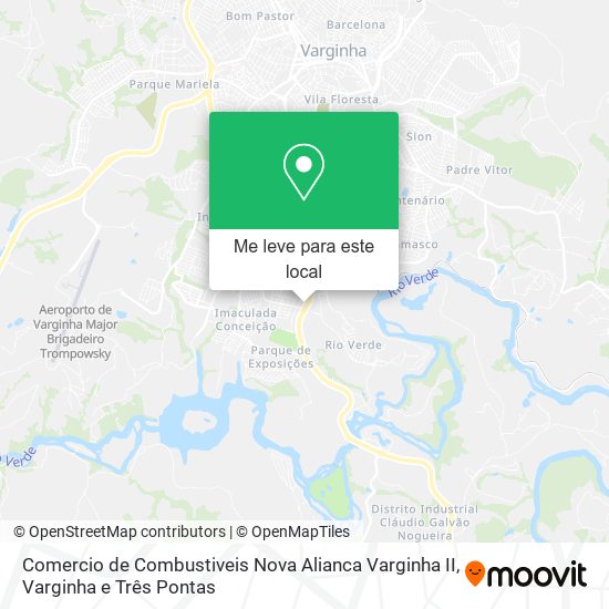 Comercio de Combustiveis Nova Alianca Varginha II mapa