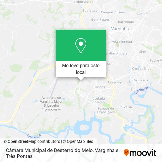 Câmara Municipal de Desterro do Melo mapa