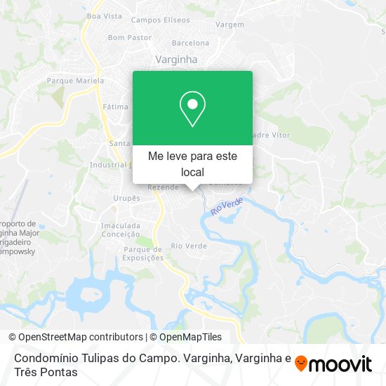Condomínio Tulipas do Campo. Varginha mapa