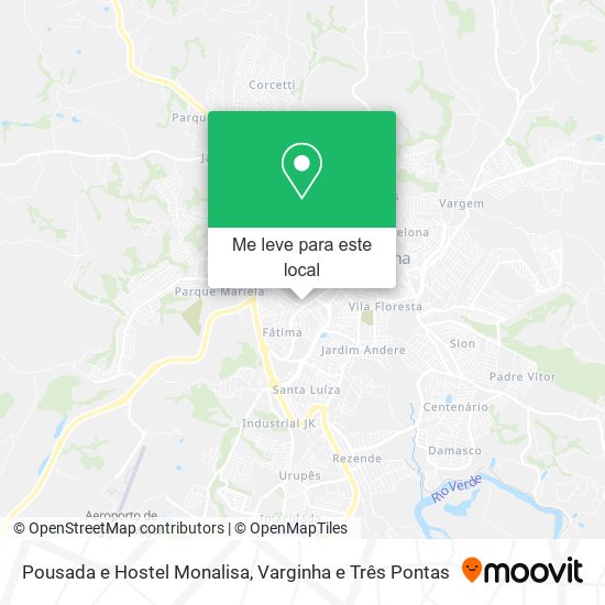 Pousada e Hostel Monalisa mapa