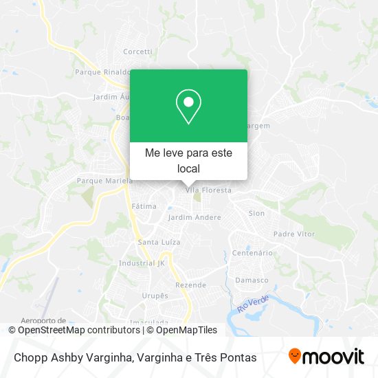 Chopp Ashby Varginha mapa