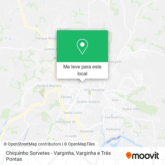 Chiquinho Sorvetes - Varginha mapa