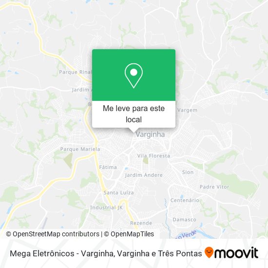 Mega Eletrônicos - Varginha mapa