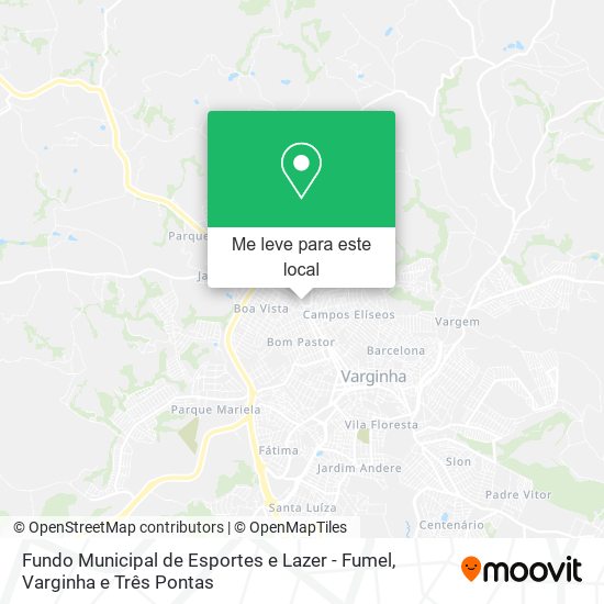 Fundo Municipal de Esportes e Lazer - Fumel mapa