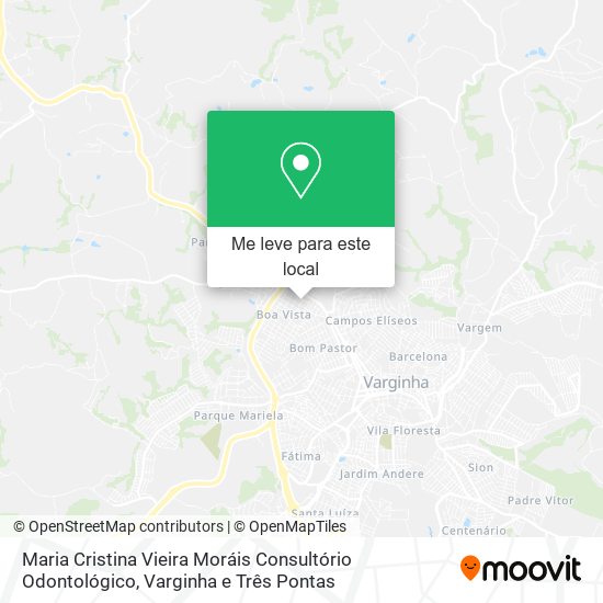Maria Cristina Vieira Moráis Consultório Odontológico mapa