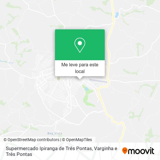 Supermercado Ipiranga de Três Pontas mapa