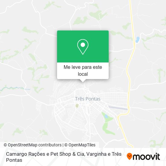 Camargo Rações e Pet Shop & Cia mapa